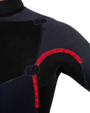 The Rip Curl Mens Dawn Patrol Performance 4/3mm Chest Zip Wetsuit in Black