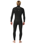 The Rip Curl Mens Dawn Patrol Performance 4/3mm Chest Zip Wetsuit in Black