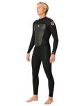 Omega 5/4mm Back Zip Wetsuit in Black