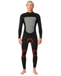 Omega 5/4mm Back Zip Wetsuit in Black