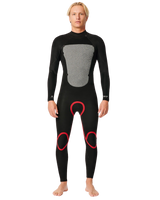 Omega 5/4mm Back Zip Wetsuit in Black