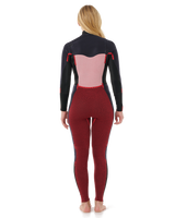 The Rip Curl Womens Dawn Patrol 5/3mm Chest Zip Wetsuit in Black & Pink