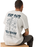 The Levi's® Mens Relaxed Fit Graphic T-Shirt in Beat Cafe Light Heather Grey