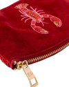 Lobster Velvet Coin Purse in Rouge