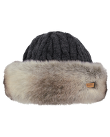 The Barts Womens Fur Cable Bandhat in Heather Brown
