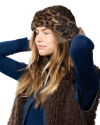 The Barts Womens Fur Cable Bandhat in Print Brown