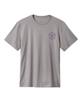 The Brixton Mens Oath V Standard T-Shirt in Heather Grey, Off White & Dark Brown