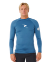 Waves UPF Performance Long Sleeved Rash Vest in Bluefin