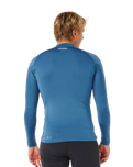 Waves UPF Performance Long Sleeved Rash Vest in Bluefin