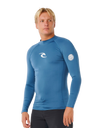 Waves UPF Performance Long Sleeved Rash Vest in Bluefin