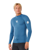 Waves UPF Performance Long Sleeved Rash Vest in Bluefin