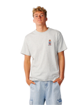 The Rip Curl Mens S-Series VC Stack T-Shirt in Grey Marle