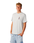 The Rip Curl Mens S-Series VC Stack T-Shirt in Grey Marle