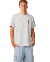 The Rip Curl Mens S-Series VC Stack T-Shirt in Grey Marle
