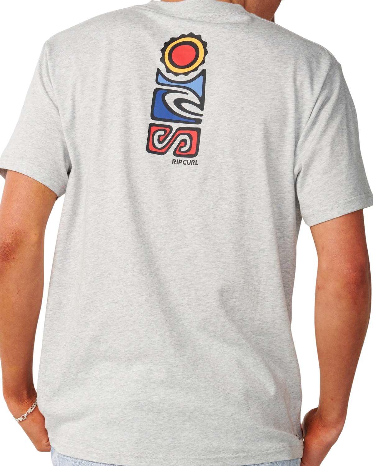 The Rip Curl Mens S-Series VC Stack T-Shirt in Grey Marle