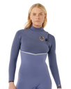 E-Bomb 5/3mm Zipless Entry Wetsuit in Grey Blue