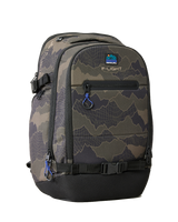 The Rip Curl F-Light Posse Search Camo 35L Backpack in Black & Olive