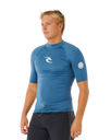 Waves UPF Performance Short Sleeved Rash Vest in Bluefin