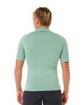 Waves UPF Performance Short Sleeved Rash Vest in Aloe