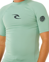 Waves UPF Performance Short Sleeved Rash Vest in Aloe