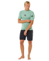 Waves UPF Performance Short Sleeved Rash Vest in Aloe