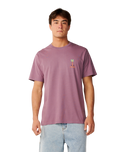 The Rip Curl Mens Pacific Rinse Higgins T-Shirt in Dusty Purple