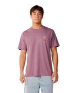 The Rip Curl Mens Pacific Rinse Higgins T-Shirt in Dusty Purple
