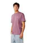 The Rip Curl Mens Pacific Rinse Higgins T-Shirt in Dusty Purple