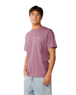 The Rip Curl Mens Pacific Rinse Higgins T-Shirt in Dusty Purple