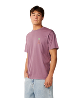 The Rip Curl Mens Pacific Rinse Higgins T-Shirt in Dusty Purple