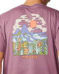 The Rip Curl Mens Pacific Rinse Higgins T-Shirt in Dusty Purple