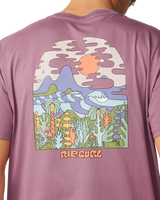 The Rip Curl Mens Pacific Rinse Higgins T-Shirt in Dusty Purple