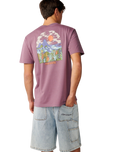 The Rip Curl Mens Pacific Rinse Higgins T-Shirt in Dusty Purple