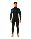 The Rip Curl Mens Dawn Patrol 5/3mm Chest Zip Wetsuit in Green