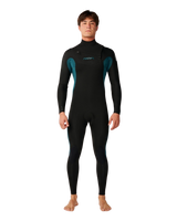 The Rip Curl Mens Dawn Patrol 5/3mm Chest Zip Wetsuit in Green