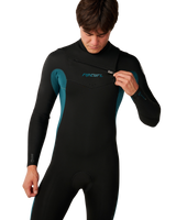 The Rip Curl Mens Dawn Patrol 5/3mm Chest Zip Wetsuit in Green