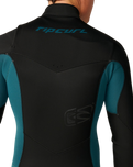 The Rip Curl Mens Dawn Patrol 5/3mm Chest Zip Wetsuit in Green