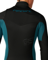 The Rip Curl Mens Dawn Patrol 5/3mm Chest Zip Wetsuit in Green