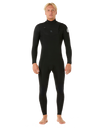 The Rip Curl Mens Dawn Patrol 5/3mm Chest Zip Wetsuit in Black
