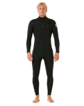 The Rip Curl Mens Dawn Patrol 5/3mm Chest Zip Wetsuit in Black
