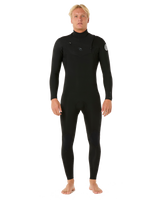 The Rip Curl Mens Dawn Patrol 5/3mm Chest Zip Wetsuit in Black