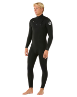The Rip Curl Mens Dawn Patrol 5/3mm Chest Zip Wetsuit in Black