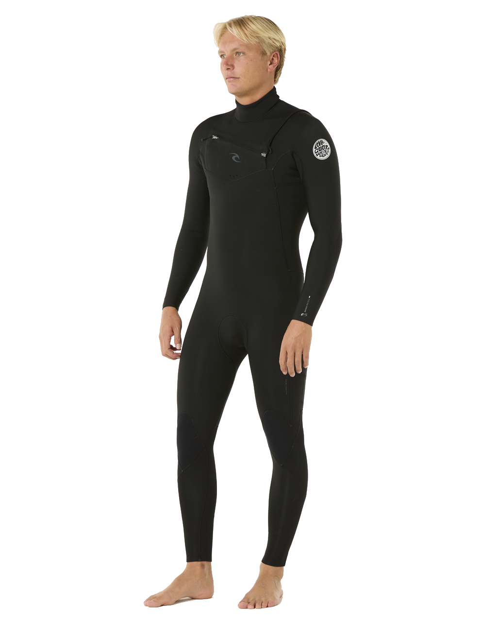 The Rip Curl Mens Dawn Patrol 5/3mm Chest Zip Wetsuit in Black