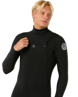The Rip Curl Mens Dawn Patrol 5/3mm Chest Zip Wetsuit in Black