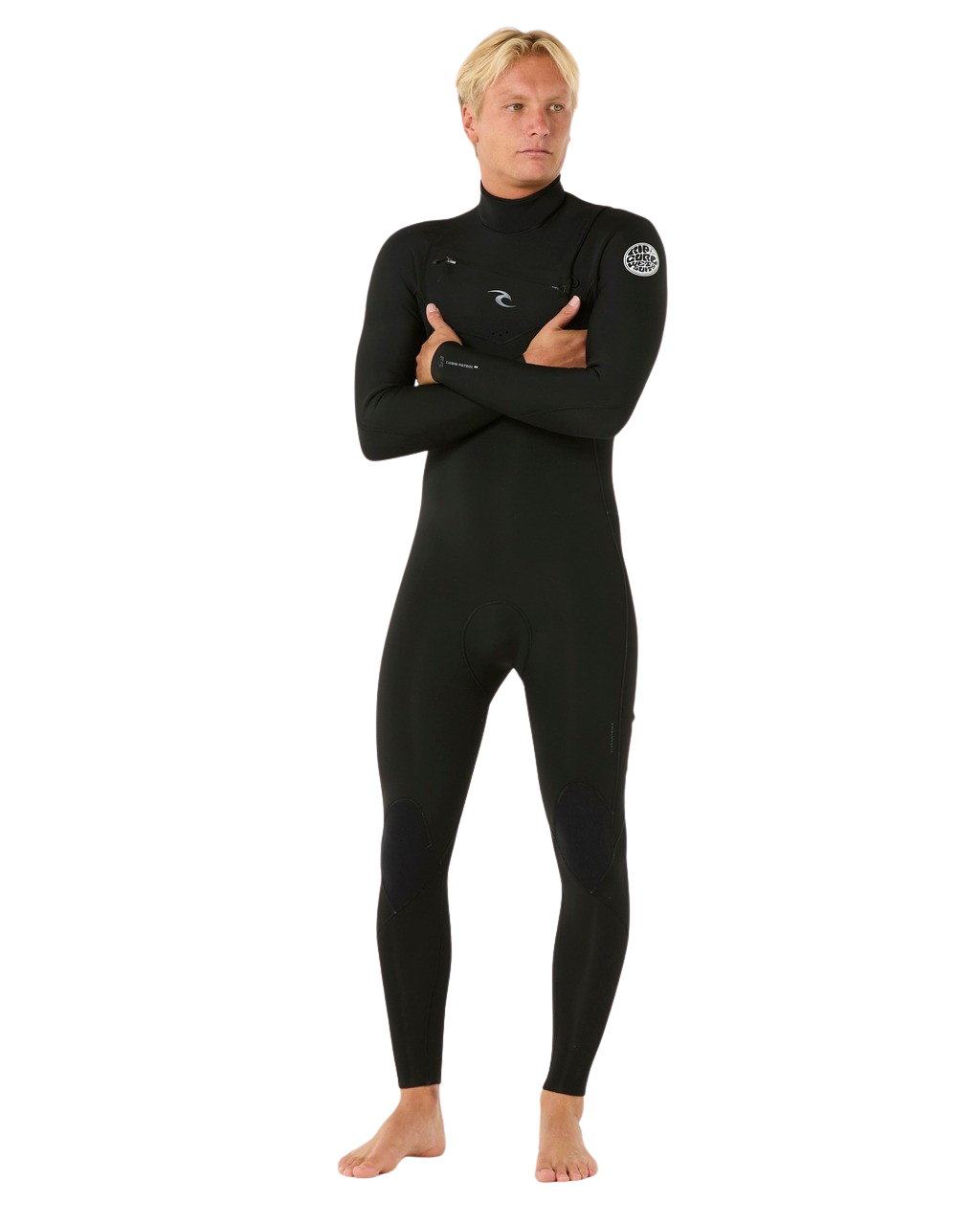 Dawn Patrol 4/3mm Chest Zip Wetsuit in Black