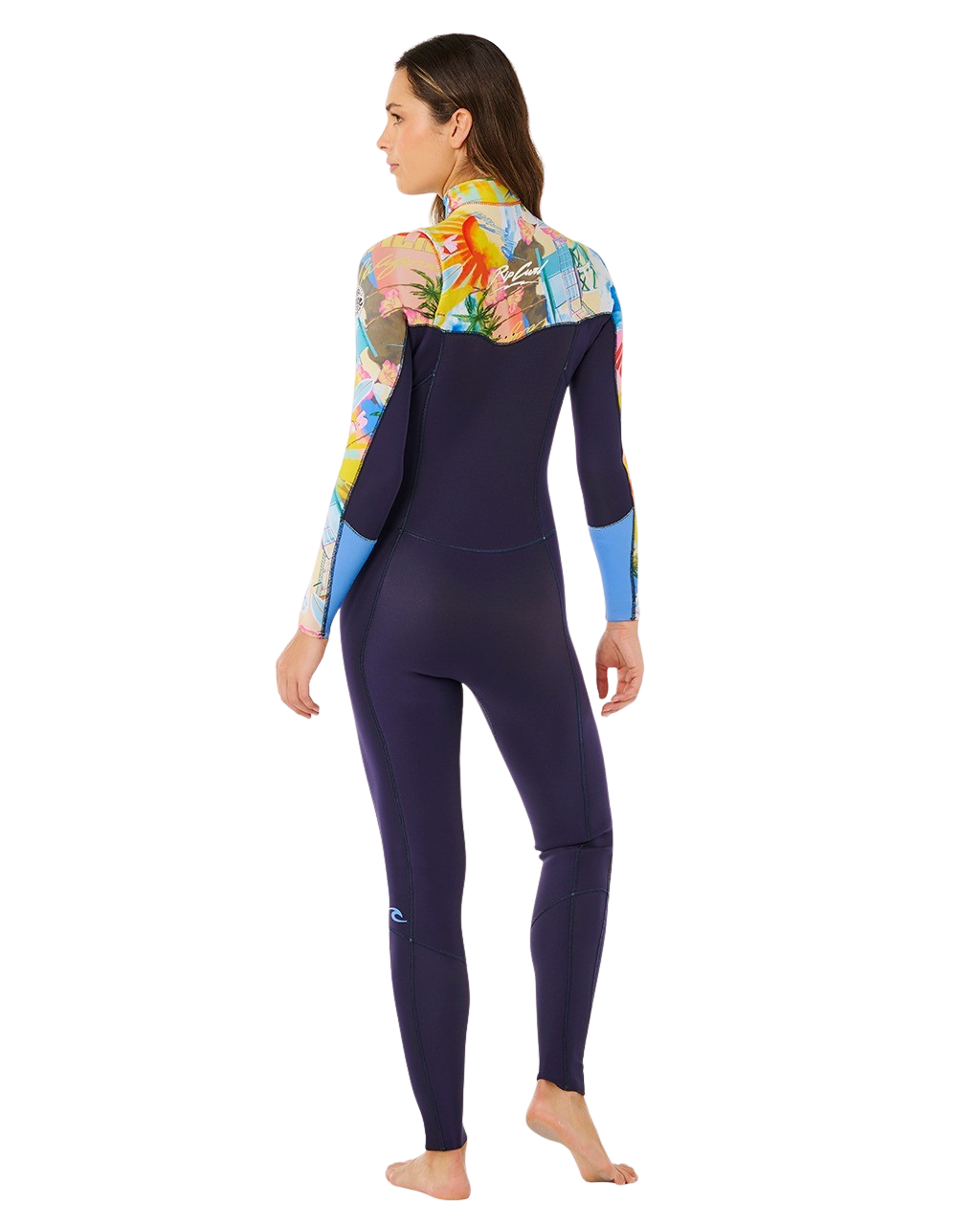 Womens Dawn Patrol 3/2mm Chest Zip Wetsuit in Multicolour