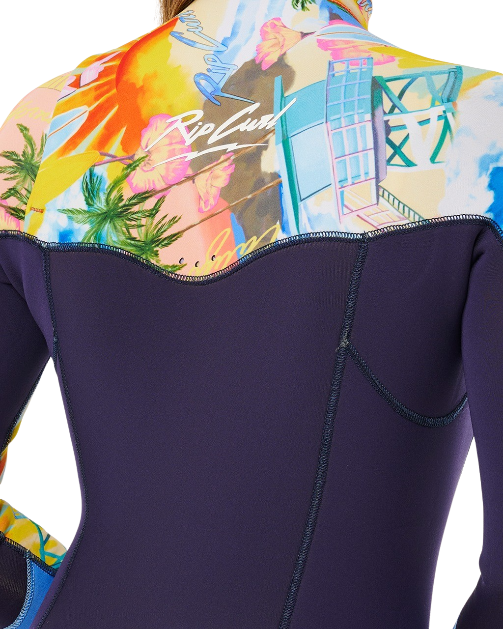 Womens Dawn Patrol 3/2mm Chest Zip Wetsuit in Multicolour