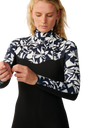 The Rip Curl Womens Dawn Patrol Pro 4/3mm Chest Zip Wetsuit in Black & White
