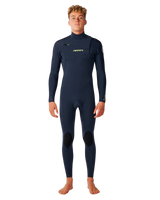 The Rip Curl Mens Dawn Patrol Pro 4/3mm Chest Zip Wetsuit in Navy