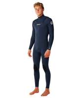 The Rip Curl Mens Dawn Patrol Pro 4/3mm Chest Zip Wetsuit in Navy